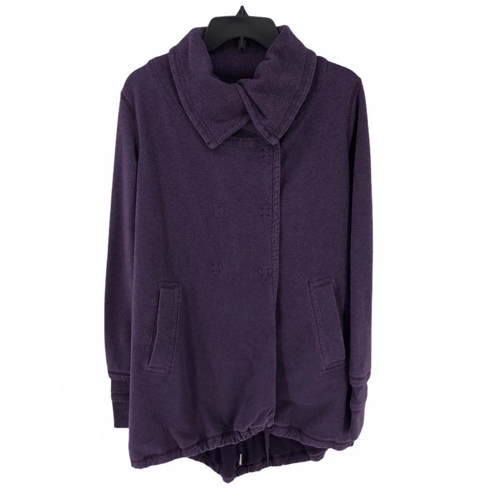 Lululemon purple long sleeved button up jacket.